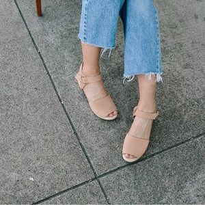 Emma mid heel clog Spanish toe blush 36